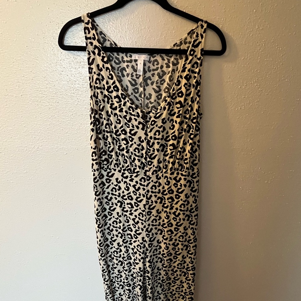 Leith Animal Print Sleeveless Jumpsuit